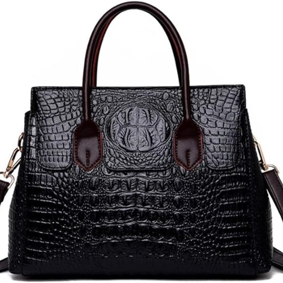 Crocodile Pattern Shoulder Crossbody Bag - Picture 2 of 5